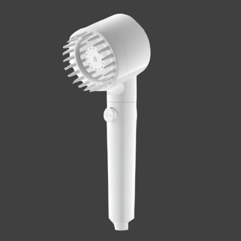 White 3 Mode Luxury Shower Head with Water Purification Filters Included