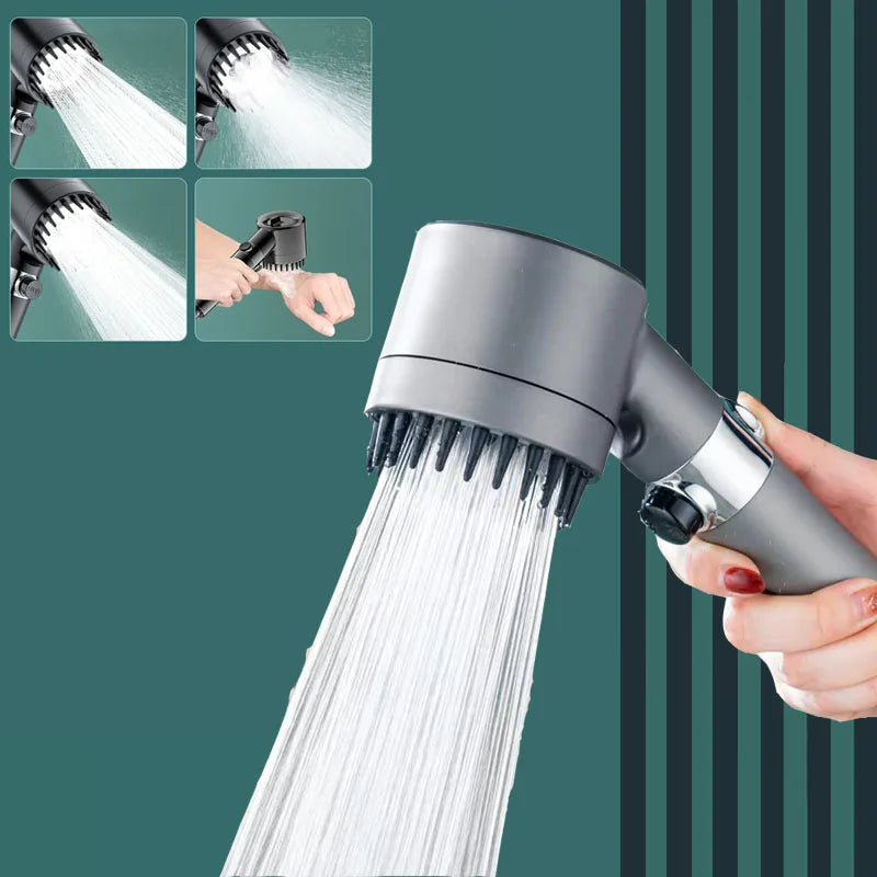 Grey 3 Mode Luxury Shower Head