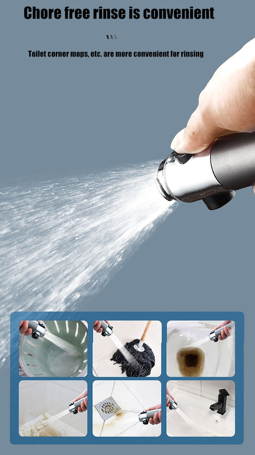 White 3 Mode Luxury Shower Head with Water Purification Filters Included